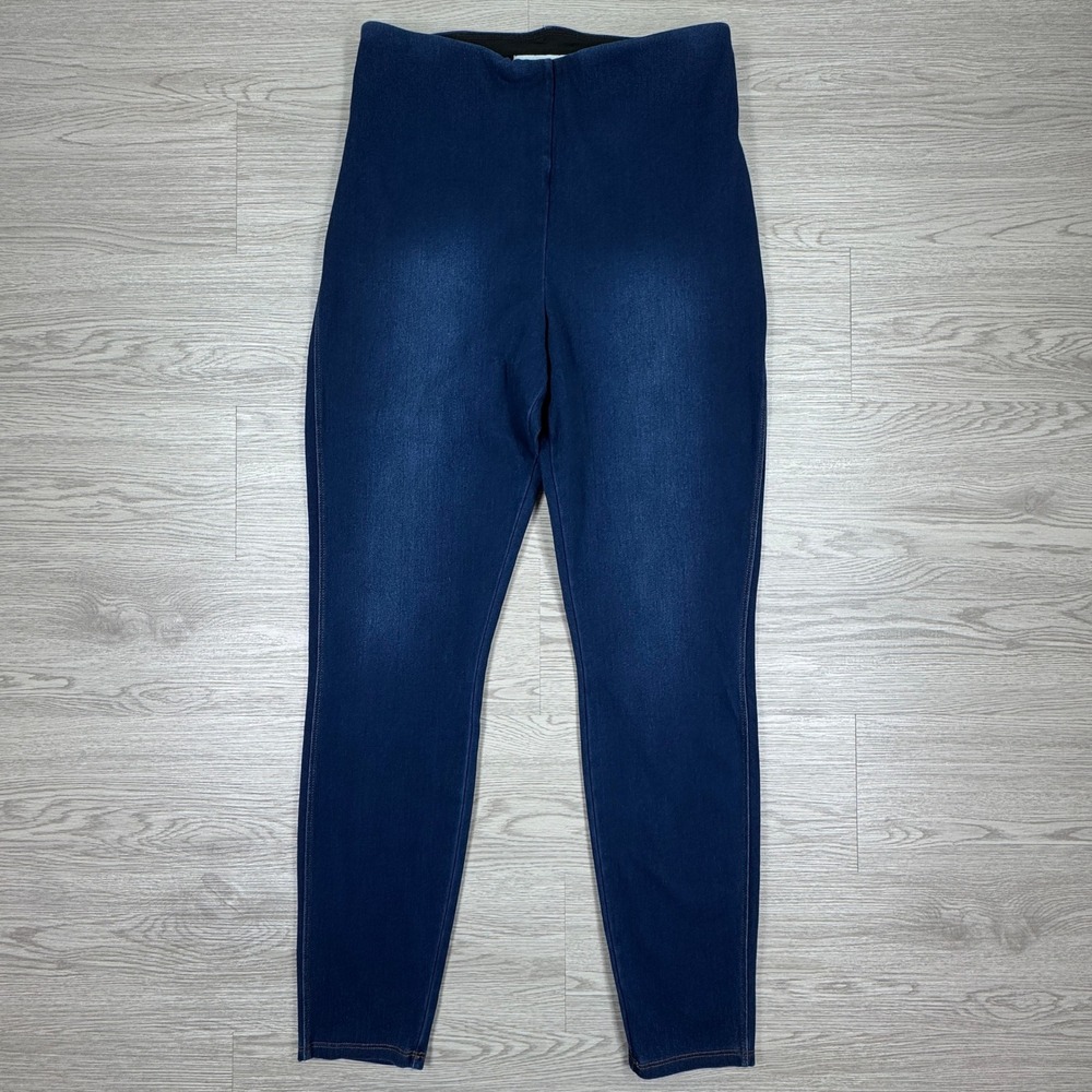Skinnygirl Women Leggings No Gap High Rise Blue 30/10 Denim Jegging Stretch
